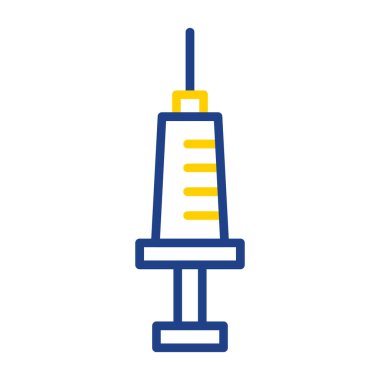 Şırınga. Web simgesi basit illüstrasyon                