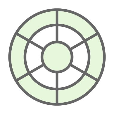 dünya düz vektör simgesi