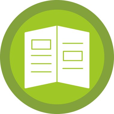 Modern kitap simgesinin vektör illüstrasyonu