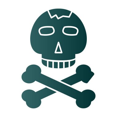 Kemikli kafatası. Web simgesi basit illüstrasyon 