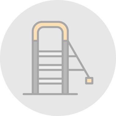 merdiven simgesi, vektör illüstrasyonu basit tasarım