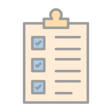 Kontrol listesi simgesi vektör illüstrasyonu