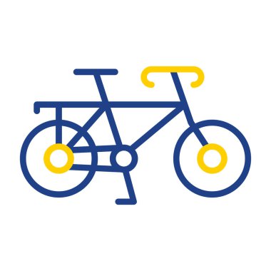 Basit düz bisiklet simgesi, vektör illüstrasyonu