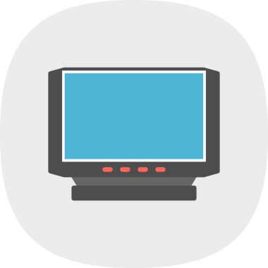 televizyon web simgesi vektör illüstrasyonu