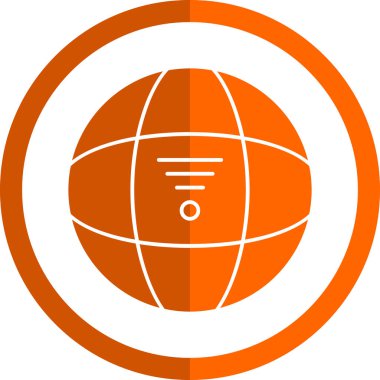 Basit internet dünya simgesi, vektör illüstrasyonu