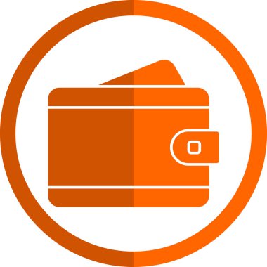 Cüzdan simgesi, vektör illüstrasyonu  