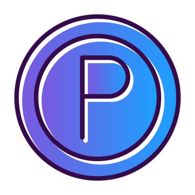 araba park simgesi vektör illüstrasyon                  