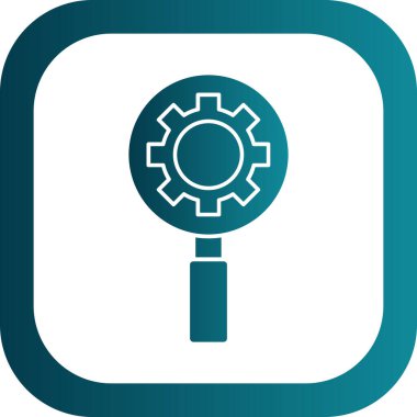 Büyütme cam simgesi vektör illüstrasyonu 