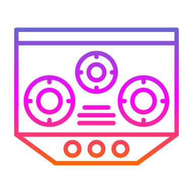 Elektrikli Soba simgesi vektör illüstrasyonu