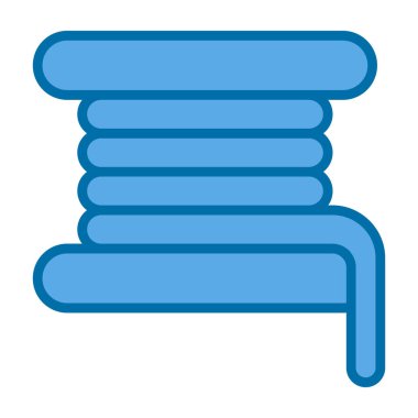 Kitap yığını ikonu. Web için mavi yığın vektör simgelerinin özet çizimi