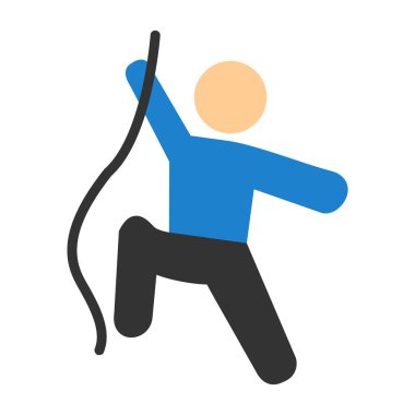 Erkek tırmanıcı simgesi vektör illüstrasyonu