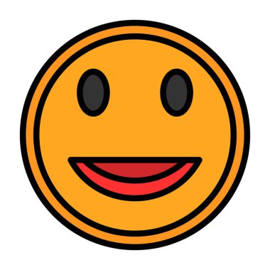 Moda tarzı ve vektör illüstrasyonunda emoji simgesi