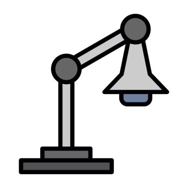 Masa lambası simgesinin vektör illüstrasyonu 