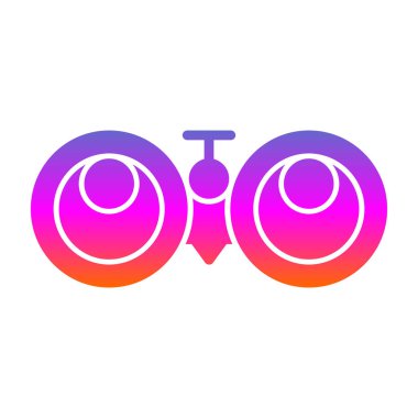 Dürbün simgesi, vektör illüstrasyonu basit tasarım