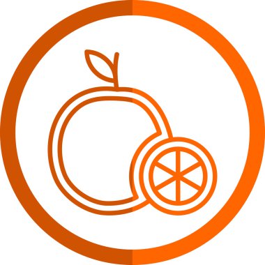 Turuncu simgenin vektör illüstrasyonu