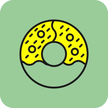 Çörek ikonu vektör illüstrasyonu