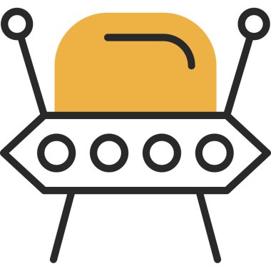 uzay gemisi kapsülü ikon vektör çizimi