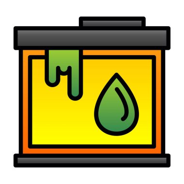 Yağ damlası simgesi, çizgi film tarzı