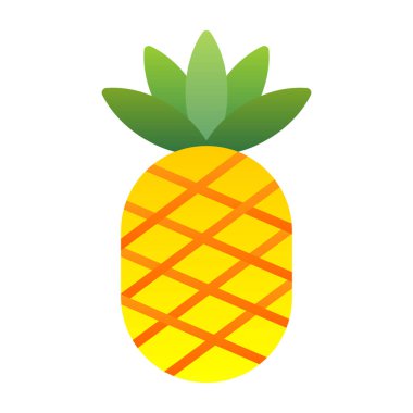Ananas. Web simgesi basit illüstrasyon 
