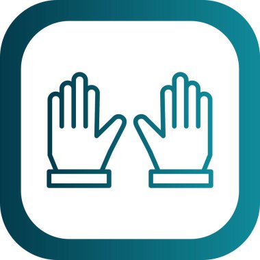 Eldivenler düz simge, vektör çizimi  