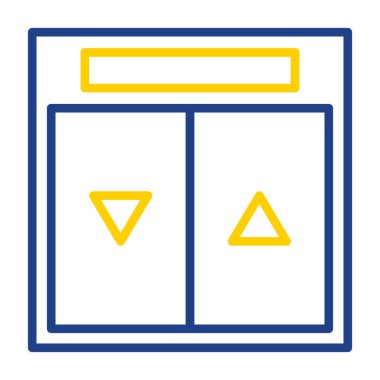 Asansör. Web simgesi basit illüstrasyon             