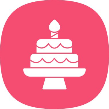 Kek simgesi, vektör illüstrasyonu basit tasarım