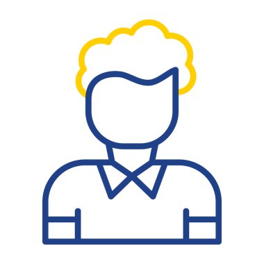 adam düz simge vektör çizim 