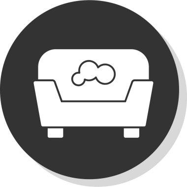 Evcil hayvan yatağı ikon vektör illüstrasyonu