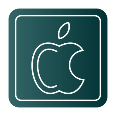 Elma logosu. Web simgesi basit illüstrasyon 