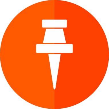 Bir Push iğnesinin vektör simgesi