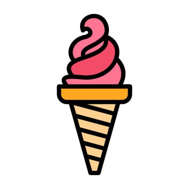 dondurma ikonu vektör illüstrasyonu