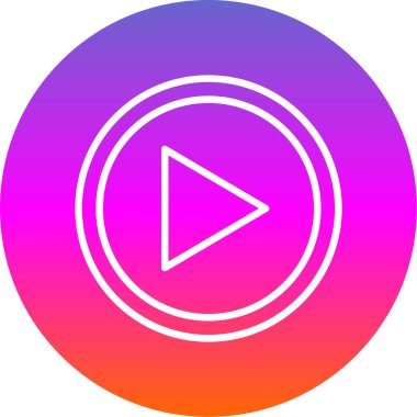 Çal düğmesi simgesi. vektör illüstrasyonu 