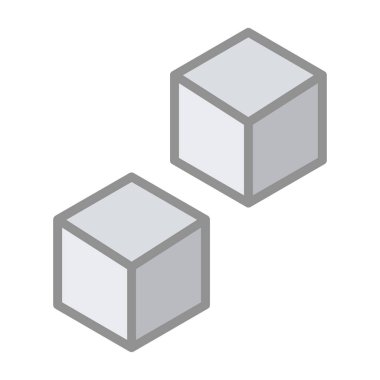 3d küp izometrik vektör çizimi