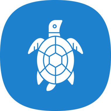 Beyaz arkaplanda izole edilmiş kaplumbağa vektör simgesi