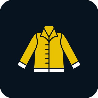 Ceket simgesi, vektör illüstrasyonu basit tasarım