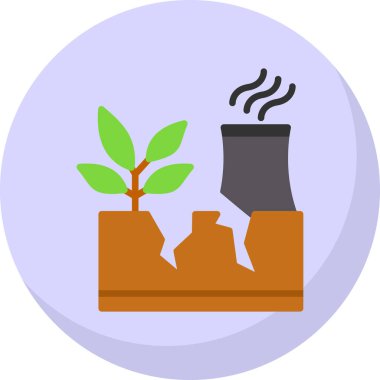 Bitki. Web simgesi basit illüstrasyon