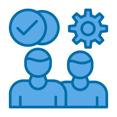 Takım çalışması web simgesi vektör çizimi