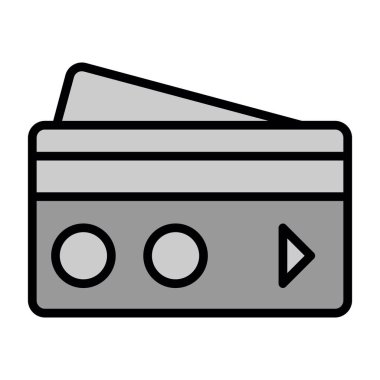 Banka Kart simgesi vektör illüstrasyonu 