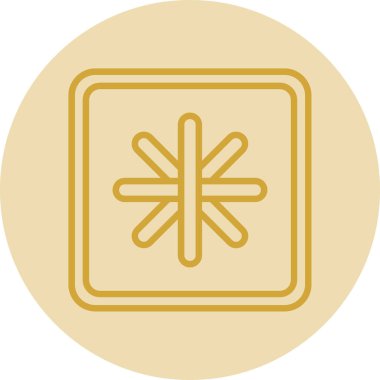 Benzersiz altın madalya vektör çizgisi simgesi