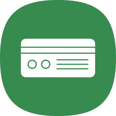 Kredi kartı simgesi, vektör illüstrasyonu basit tasarım