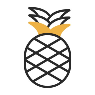 Ananas. Web simgesi basit illüstrasyon 