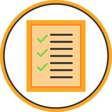 Kontrol listesi. Web simgesi basit illüstrasyon