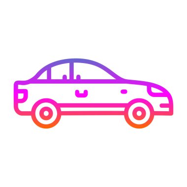 araba simgesi, vektör illüstrasyonu 