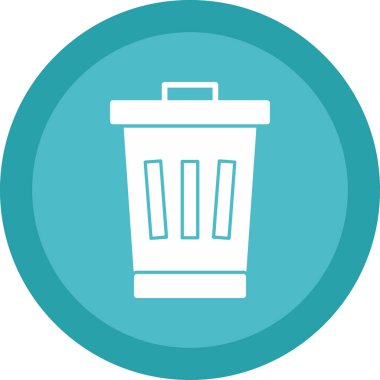 Çöp kutusu web simgesi. Vektör illüstrasyonu.