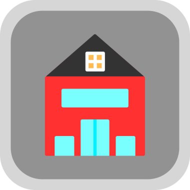 ahır inşa simgesi vektör illüstrasyonu