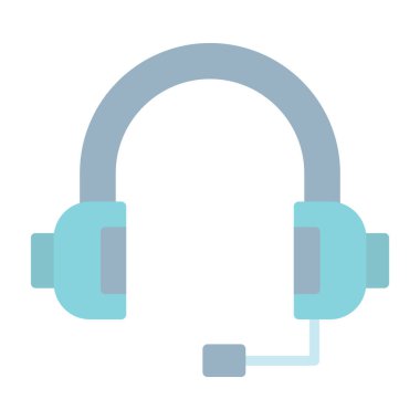 Kulaklık. Web simgesi basit illüstrasyon                          