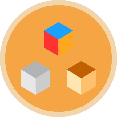 üç küp web simgesi, illüstrasyon vektörü 