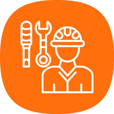 Tamirci web simgesi, vektör illüstrasyonu