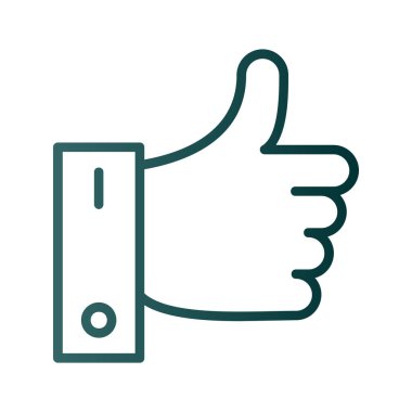 Elin başparmağında olsun. vektör illüstrasyonu 