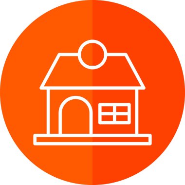 Ev. Web simgesi basit illüstrasyon 